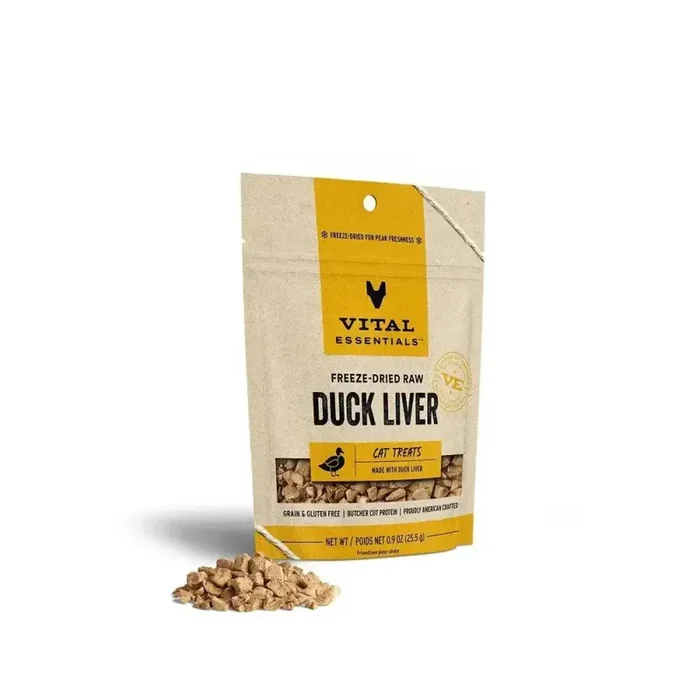 Vital Essentials® Freeze-Dried Duck Liver Cat Treats, 0.9 oz