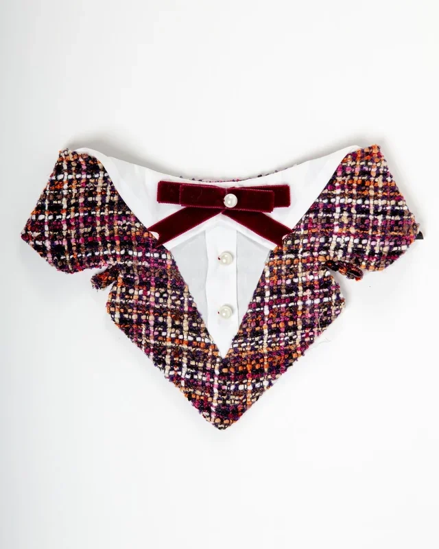 Vivian Formal Dog Bandana w/ Velvet Bow