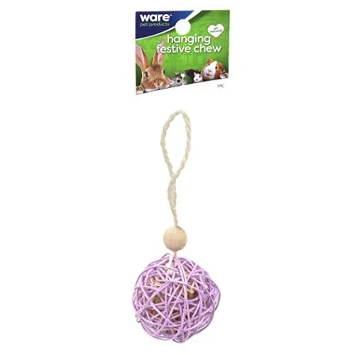 Ware Hanging Festive Chew Ball Small Animal Chewy Treats –