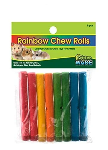 Ware Rainbow Chews Rolls Small Animal Toy – 6.75 In – 8 Count