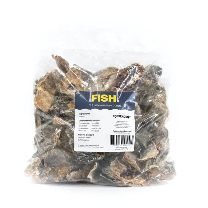 We Are Ndependent Fish Pollock Cutlets Natural Chews Dog Treats – 25 Count
