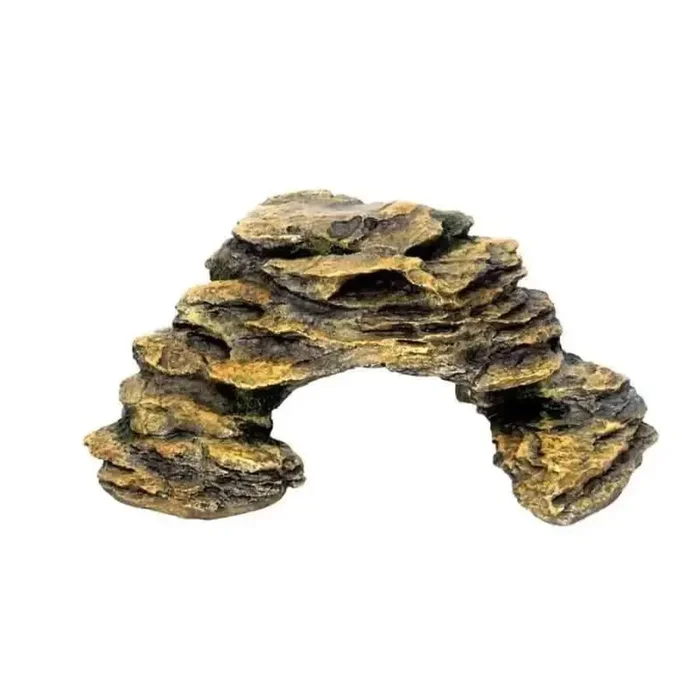 Weco Products Wecorama Galapagos Silver Shale Corner Ramp Terrarium Ornament Corner Ramp Brown