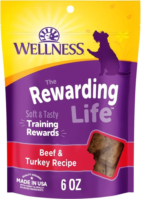 Wellness Rewarding Life Beef & Turkey Grain-Free Soft & Chewy Natural Dog Treats