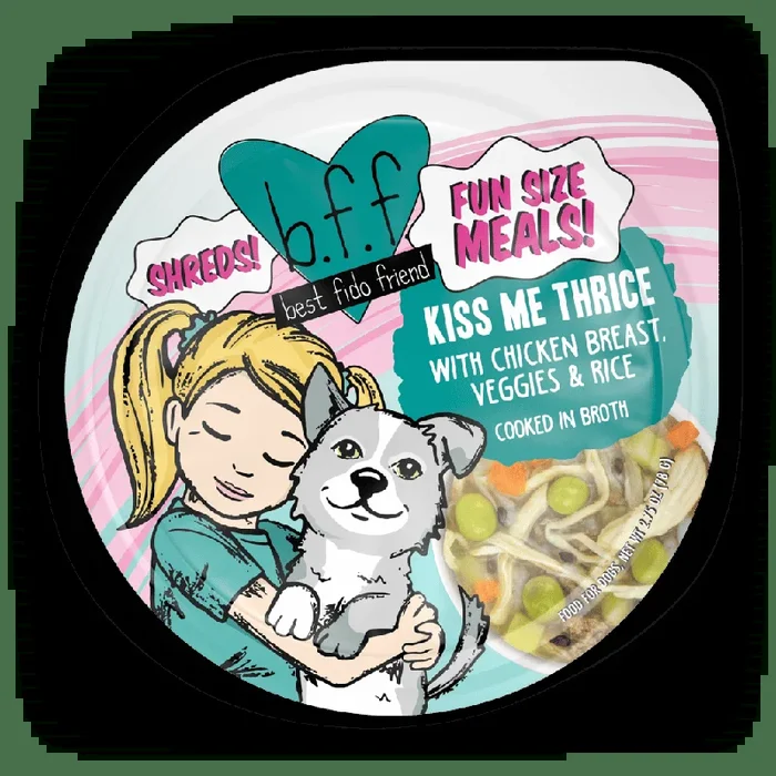 Weruva BFF Fun Size Meals Kiss Me Thrice 2.75-oz, Wet Dog Food