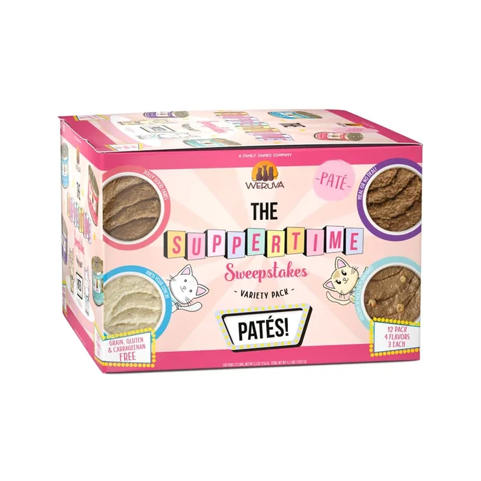Weruva Pate Suppertime Variety Pack Canned Cat Food – 5.5 Oz – Case of 12