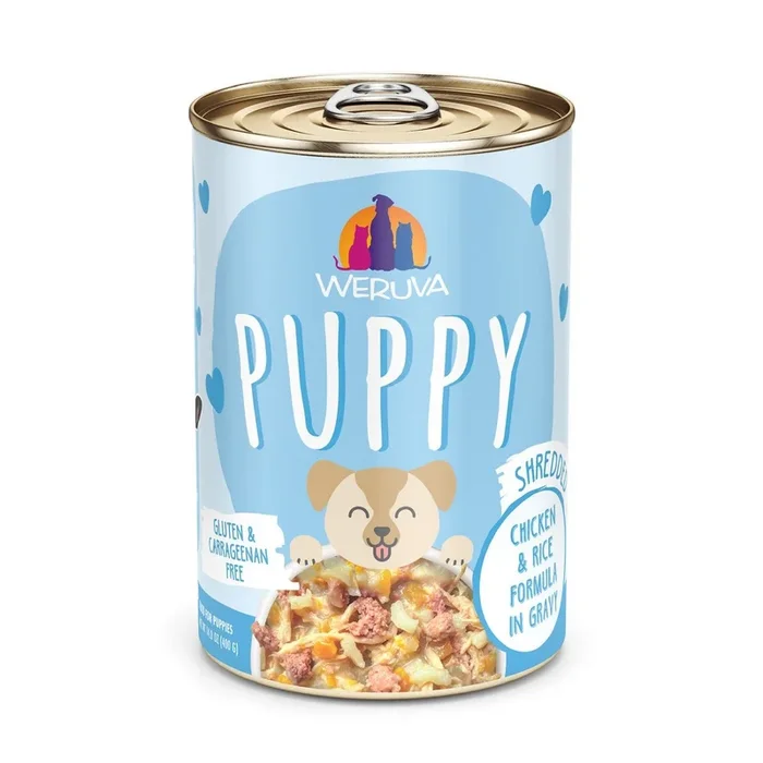 Weruva Puppy Wet Dog Food – Chicken & Rice Formula in Gravy – 14oz Can