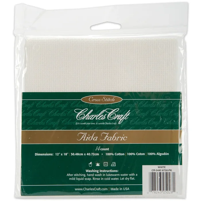 White Aida Cloth 14 Count CR-5440