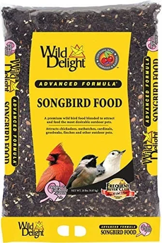 Wild Delight Advanced Songbird Food Wild Bird Food Seed Mix – 20 Lbs