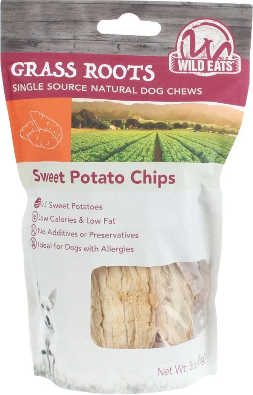 Wild Eats Sweet Potato Chips Dog Chews Natural Dog Chews – Sweet Potato – 3 Oz