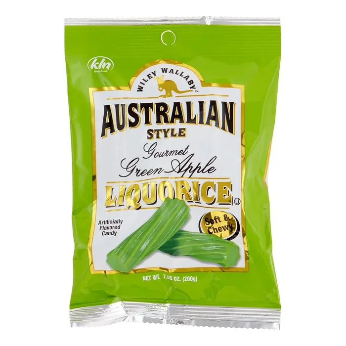 Wiley Wallaby Green Apple Licorice Real Fruit Soft and Chewy Dog Treats – 7.05 Oz – Case of 12