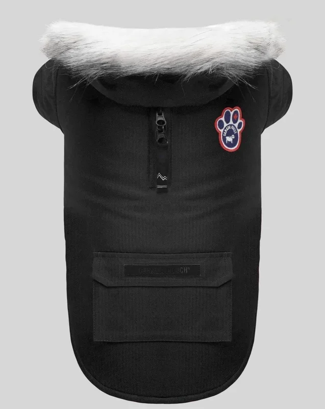 Winter Wilderness Dog Parka in Black (FINAL SALE)