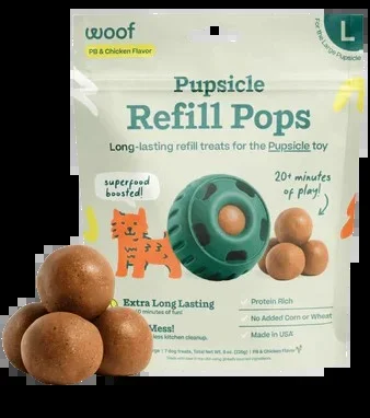 WOOF Pupsicle Pops Chicken & Peanut Butter Dog Treats