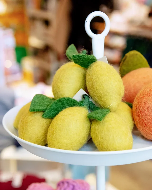 Wool Lemon Dog Toy
