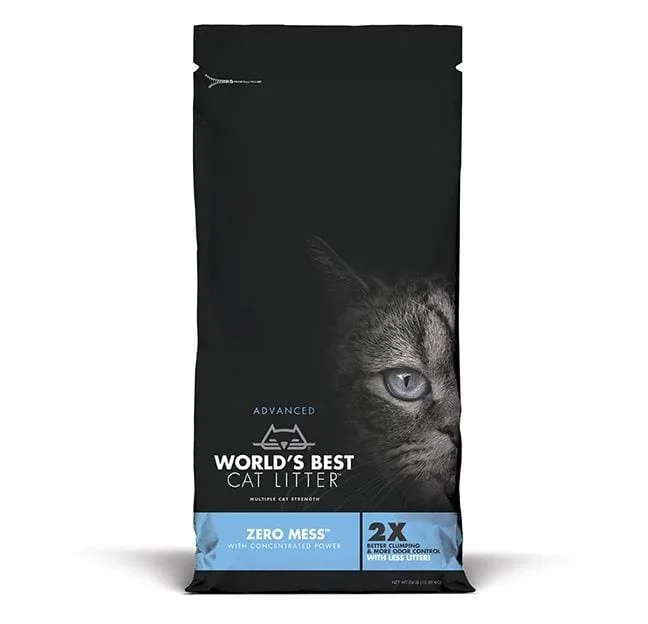 World’s Best Cat Litter Blue Bag Zero Mess Clumping Litter Cat Litter – 24 lb Bag