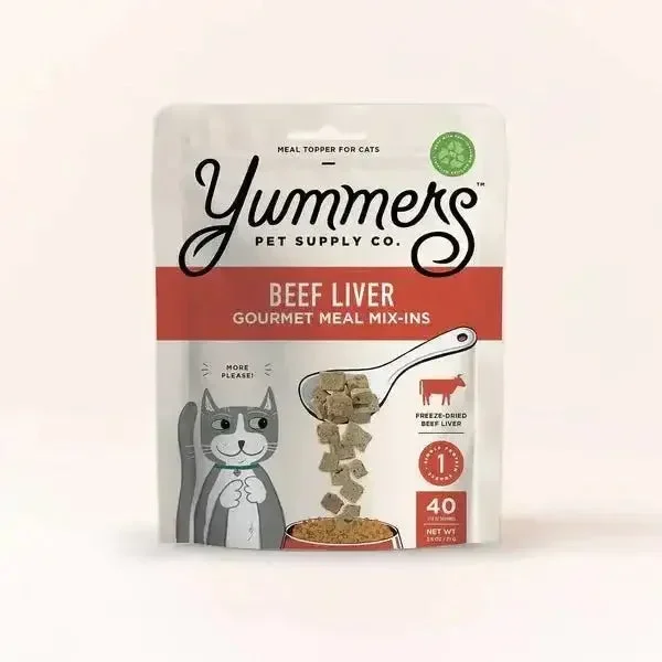 Yummers Freeze dried Beef Liver Gourmet Meal Mix in for Cats Food Topper, 2.5 oz.