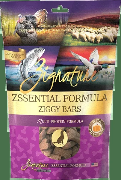 Zignature Ziggy Bar Biscuits Zssential Recipe 12-oz, Dog Treat