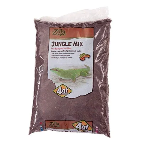 Zilla Jungle Mix Premium Reptile Bedding – 4 qt