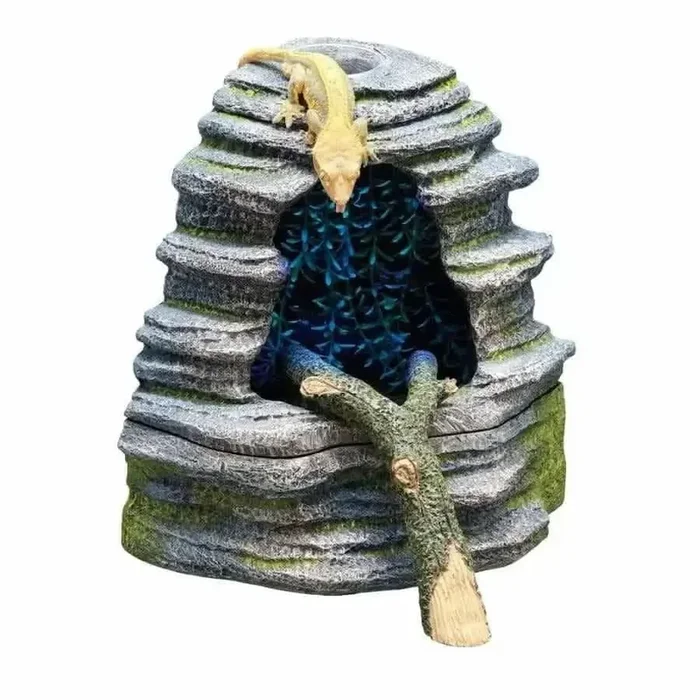 Zilla Spring Cave Décor with Blue LED, Rain Chamber One Size