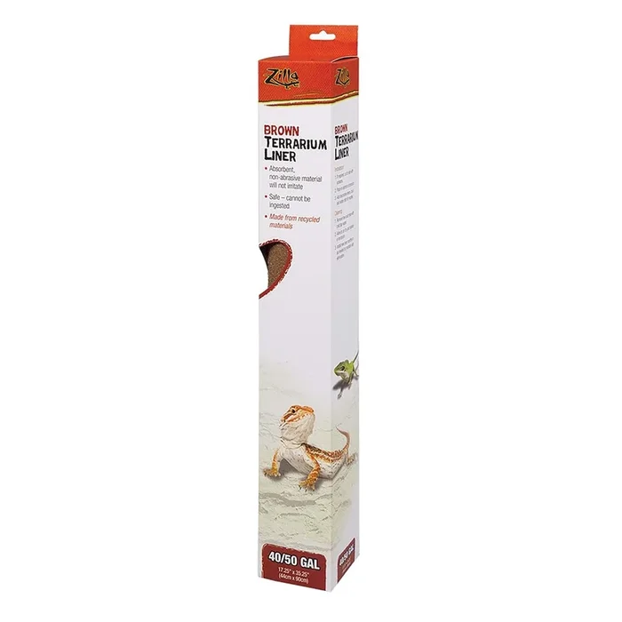 Zilla Terrarium Liner – Brown – 40/50 gal