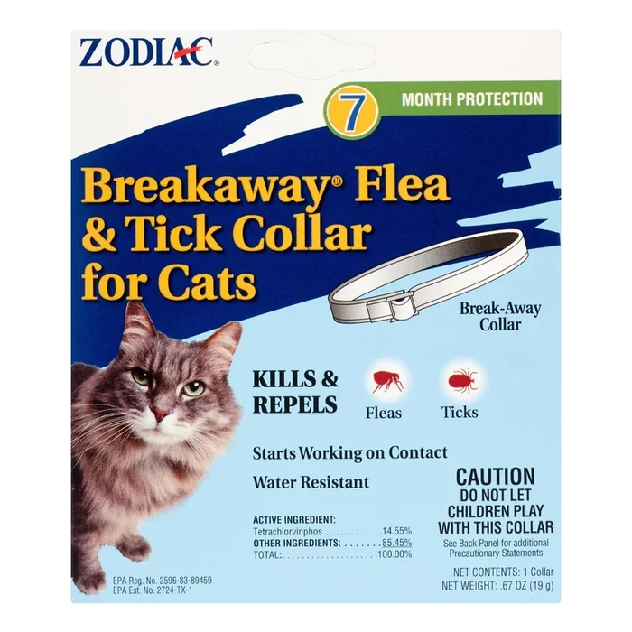 Zodiac Breakaway Flea & Tick Collar for Cats – Adjustable