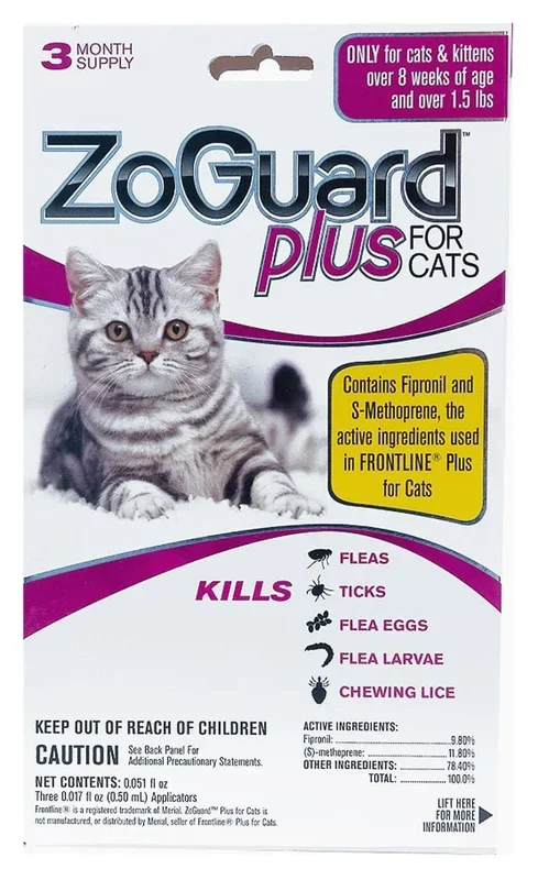 ZoGuard Plus para gatos, paquete de 3
