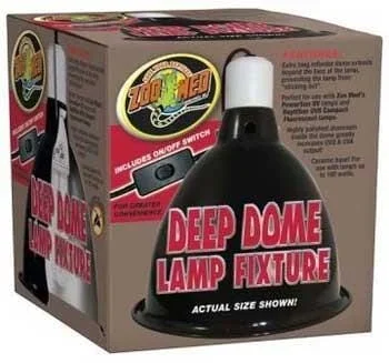 Zoo Med Laboratories 160 Watt Deep Dome Lamp Fixture 8.5 Inch Bottom Diameter