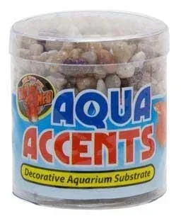 Zoo Med Laboratories Aqua Accents Light River Pebbles Salt and Freshwater Decorative Aquarium Substrate – .5 Lbs