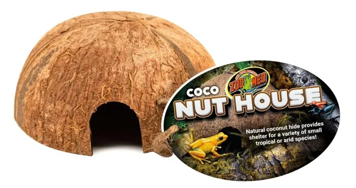 Zoo Med Laboratories Coco Nut House Reptile Hideout and Terrarium Décor