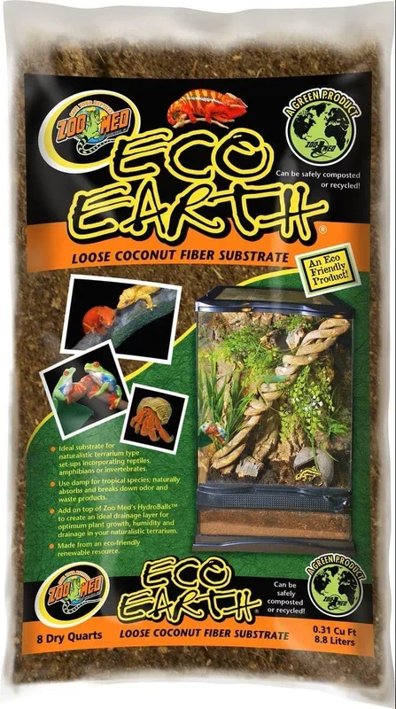 Zoo Med Laboratories Eco Earth™ Coconut Fiber Substrate – 8 Quarts