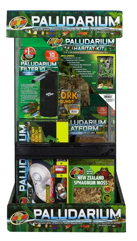 Zoo Med Laboratories Paludarium Aquarium and Terrarium Habitat Kit – 10 Gallons – L:12″ X W:12″ X H24″ Inches