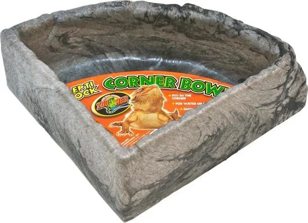 Zoo Med Laboratories Repti Rock Corner Reptile Water Bowl – Small