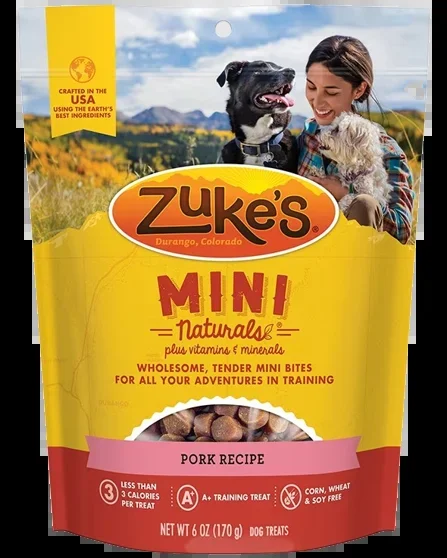 Zuke’s Mini Naturals Pork Recipe 6-oz, Dog Treat