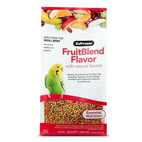 Zupreem Fruitblend Flavor Small Bird Food Parakeet Bird Food – 14 Oz