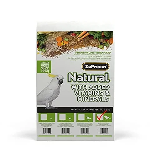 Zupreem Natural Diet Large Bird Food Parrot Bird Food – 20 Lbs