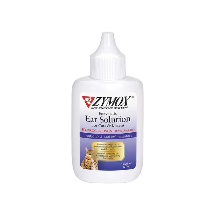 Zymox Enzymatic Ear Solution with Hydrocortisone for Cats & Kittens